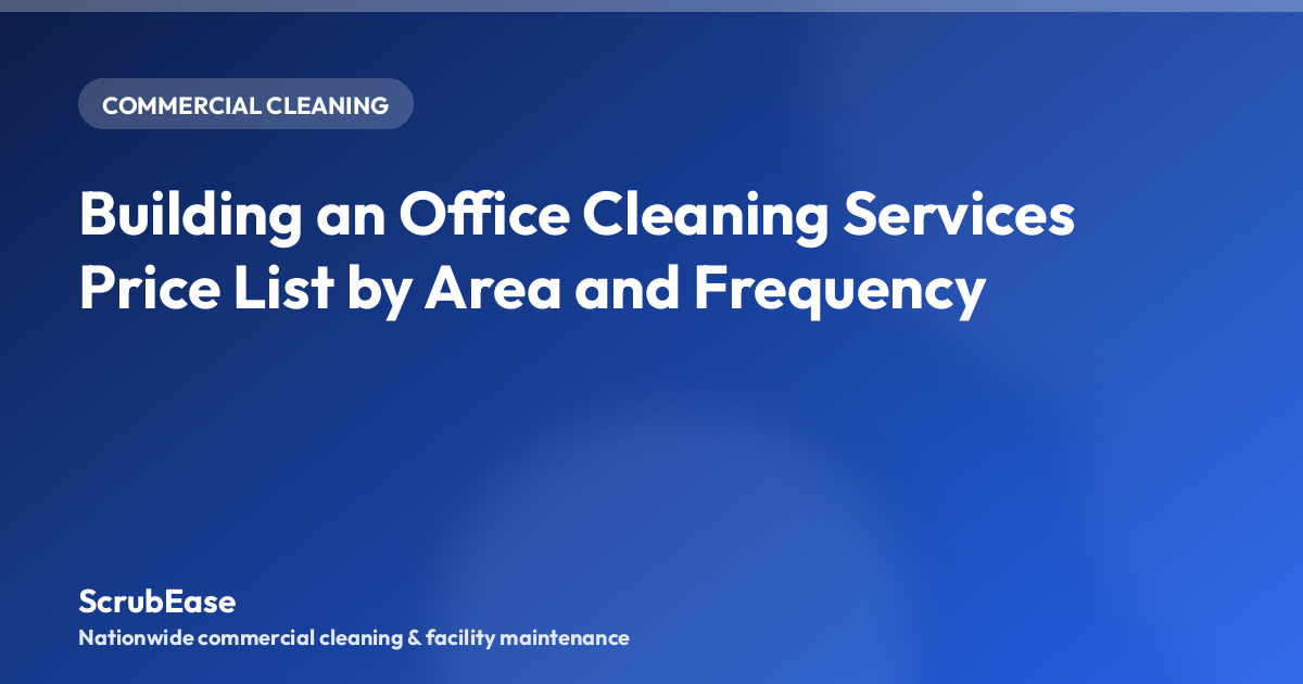 A clean corporate office lobby and workstation area representative of a recurring janitorial program.