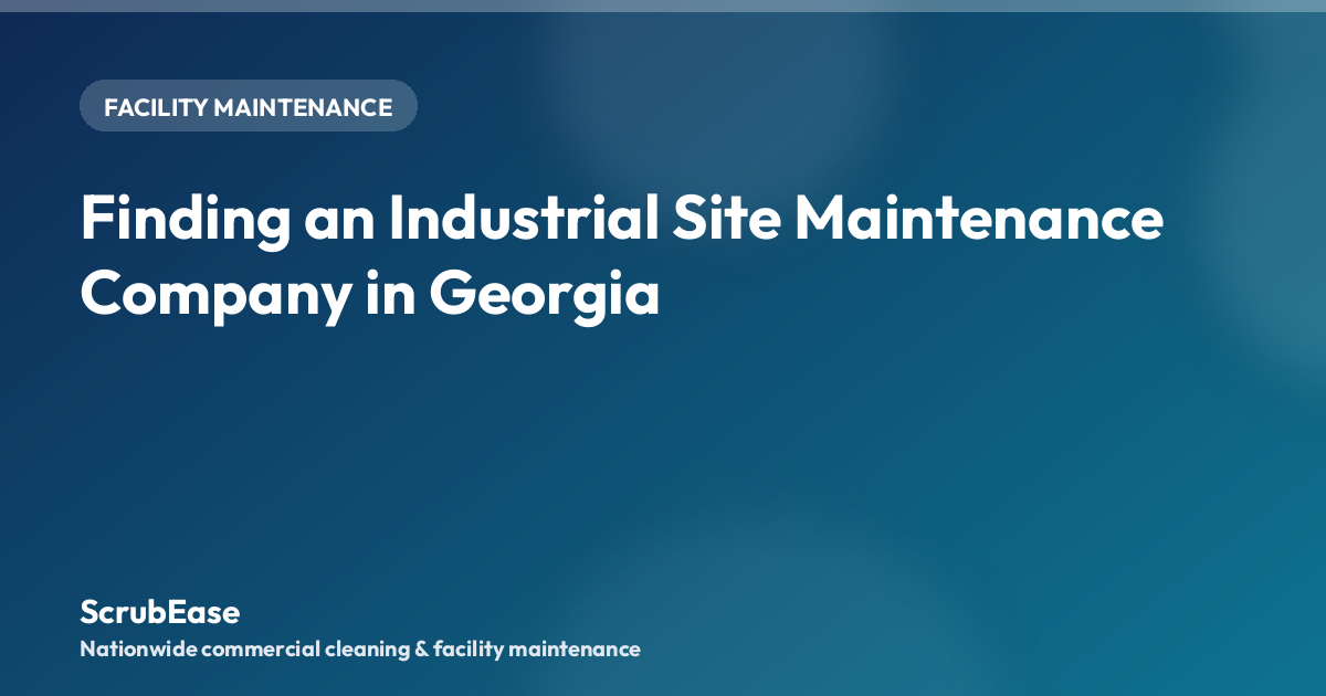 Maintenance technician inspecting loading bay equipment at a Georgia manufacturing plant